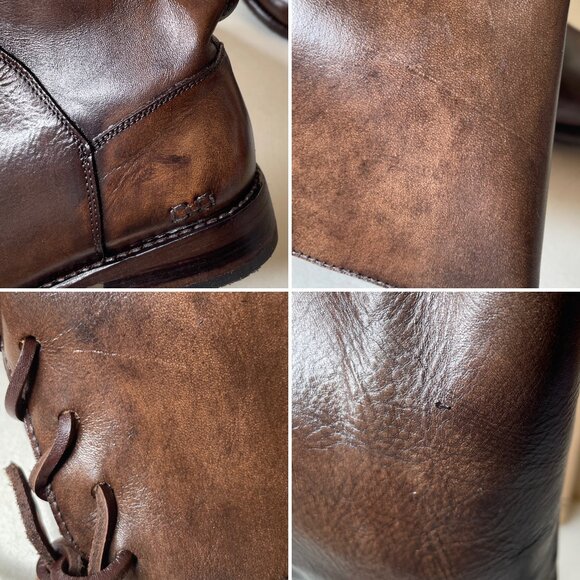 BED STU Manchester Distressed Brown Leather Tall Riding Boots BEDSTU Size 7 - Picture 7 of 16